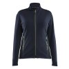 4766 Dámská mikrofleecová bunda (Farba Tmavá námořnická modrá / Reflexní žlutá, Veľkosť XS)