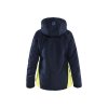 4972 Dámská lehká zimní bunda s podšívkou (Farba Tmavá námořnická modrá / Reflexní žlutá, Veľkosť XS)