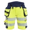 7020 Dámské reflexní šortky se čtyřsměrným strečem (Farba Žlutá/námornická modr, Veľkosť C34)
