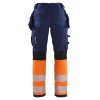 7193 Dámské výstražné kalhoty strecové ve 4 smerech (Farba Námornická modr/žlutá, Veľkosť C34)