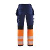 7193 Dámské výstražné kalhoty strecové ve 4 smerech (Farba Námornická modr/žlutá, Veľkosť C34)