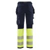7193 Dámské výstražné kalhoty strecové ve 4 smerech (Farba Námornická modr/žlutá, Veľkosť C34)