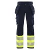 7193 Dámské výstražné kalhoty strecové ve 4 smerech (Farba Námornická modr/žlutá, Veľkosť C34)