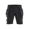 1702 Řemeslnické šortky se čtyřsměrným strečem (Farba Noc v lese/černá, Veľkosť C44)