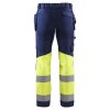 1558 Výstražné kalhoty se strecovými díly (Farba Námornická modr/žlutá, Veľkosť C44)