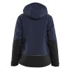 4751 Dámská zimní softshellová bunda s lehkou podšívkou (Farba Tmavá námořnická modrá / Reflexní žlutá, Veľkosť XS)
