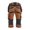 1977 STRIKER Pracovní kalhoty pro řemeslníky pod kolena ze strečového materiálu (Farba Rezavá/černá, Veľkosť C44)