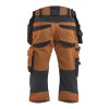 1977 STRIKER Pracovní kalhoty pro řemeslníky pod kolena ze strečového materiálu (Farba Rezavá/černá, Veľkosť C44)