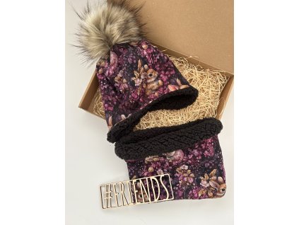 Zimní set čepice a nákrčník