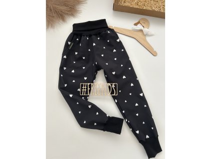 Rostoucí softshellové kalhoty srdíčka celoroční