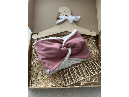 Zimní čelenka podšitá beránkem