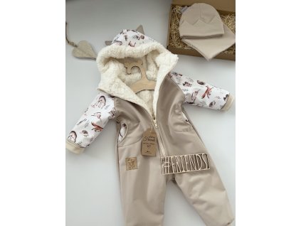 Dětský zimní Softshellový overal s beránkem