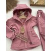 Rostoucí dětská softshellová souprava, jaro, podzim, léto, starorůžová