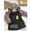 Rostoucí softshellová souprava jaro, podzim, léto, černá, leopard