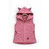 Dětská softshellová vesta starorůžová