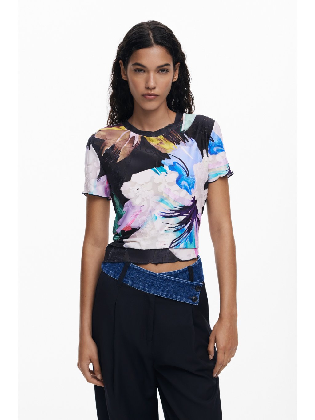 Dámské triko DESIGUAL 25WWTK52 2000 TS VIENA (velikost L)