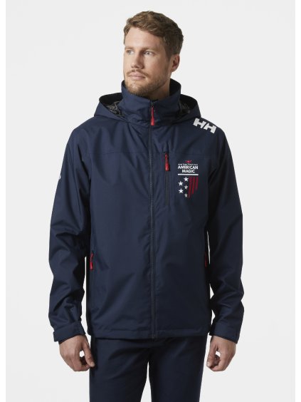 Pánská jachtařská bunda HELLY HANSEN 21204 597 AM CREW HOODED JACKET 2.0 (velikost S)