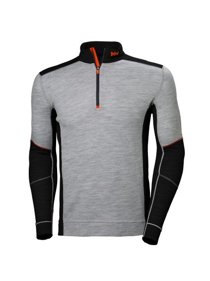 Pánské funkční triko HELLY HANSEN WORKWEAR 75107 939 HH LIFA MERINO ZIP (velikost L)