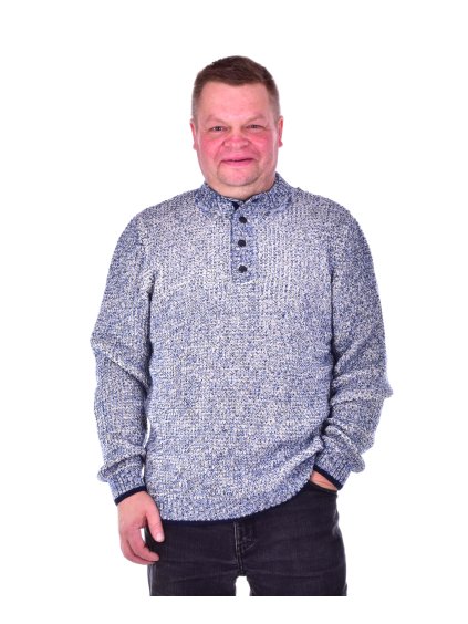 Pánský svetr RAGMAN 5010063 008 Mock neck buttons (velikost S)