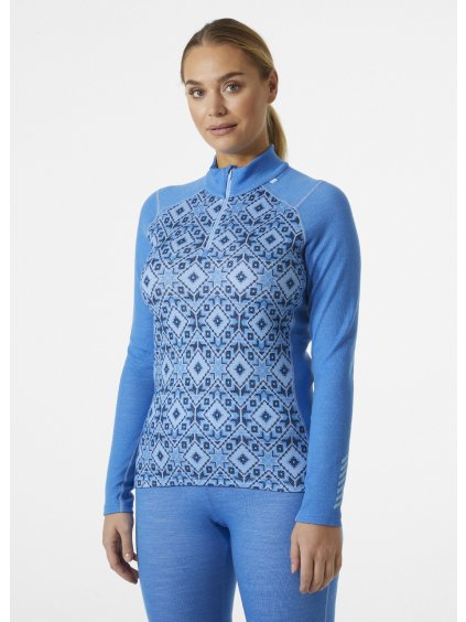 Funkční triko HELLY HANSEN 49410 554 W LIFA MERINO MIDW GRA 1/2 ZIP (velikost L)