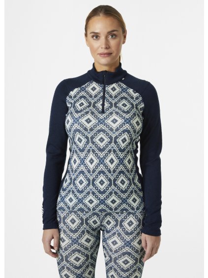 Funkční triko HELLY HANSEN 49410 599 W LIFA MERINO MIDW GRA 1/2 ZIP (velikost L)