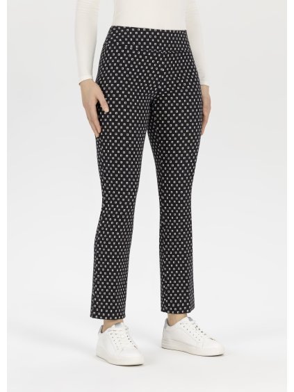 Dámské kalhoty STEHMANN Ina17 740 900  98040  Black  & White Jacquard