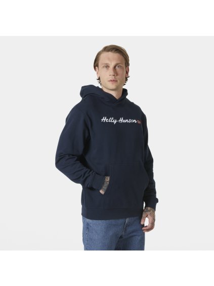 Pánská mikina HELLY HANSEN 53924 596 CORE GRAPHIC SWEAT HOODIE (velikost L)