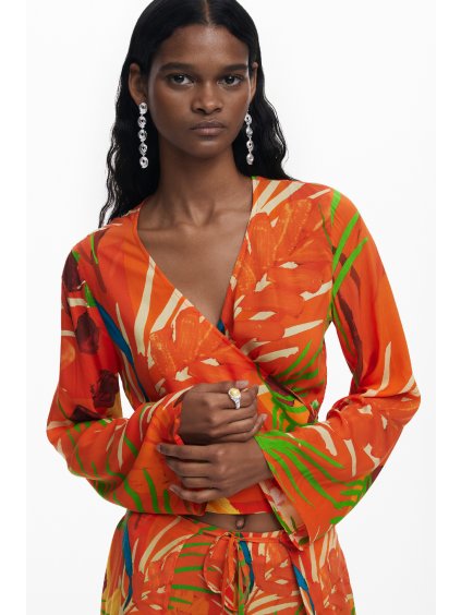 Dámská halenka DESIGUAL 25SWMW04 7026 SWIM BAHAMAS BLUS