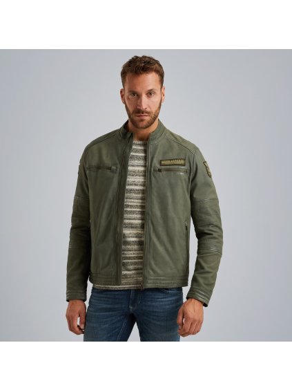Pánská kožená bunda PME LEGEND PLJ2502703 6414 Short jacket FORHAWK Sheep vsqo Waxed (velikost XL)