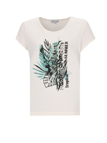 Dámské tričko HAJO 19948 593 D Shirt platzierter Druck VT