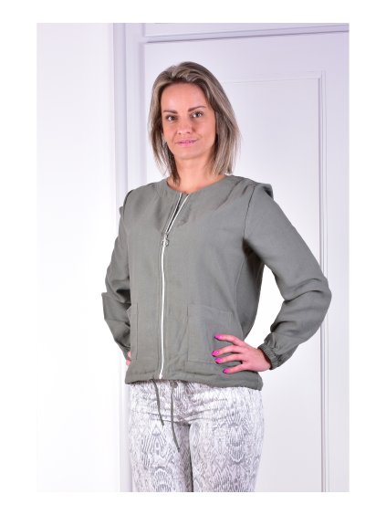 Dámská mikina HAJO 19753 503 D Jacke Blouson Leinenoptik (velikost 38)