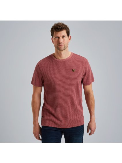 Pánské triko PME LEGEND PTSS2503566 4021 Short sleeve r-neck textured stripe (velikost M)