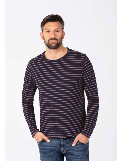 Pánské triko TIMEZONE 22-10228-00-6565 3877 Striped Longsleeve (velikost L)