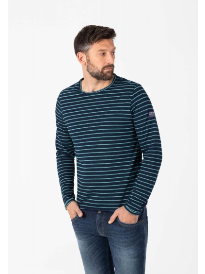 Pánské triko TIMEZONE 22-10228-00-6565 3878 Striped Longsleeve (velikost XXL)