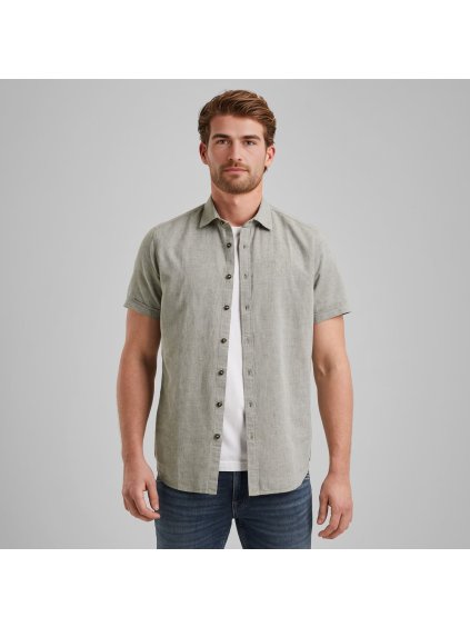 Pánská polokošile PME LEGEND PSIS2504208 6149 Shirt short sleeve ctn linen 2 tone (velikost L)