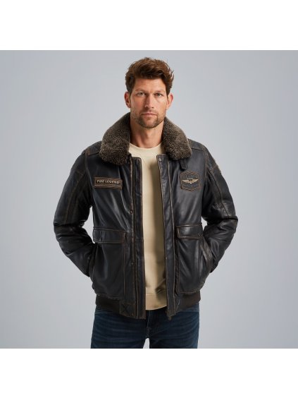 Pánská zimní bunda PME LEGEND PLJ2409701 771 Snowprop Leather Jacket (velikost L)
