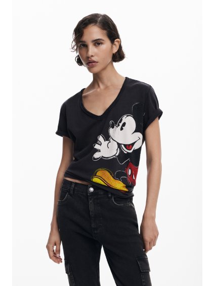 Dámské triko DESIGUAL 25SWTKAG 2000 TS MICKEY JOKER (velikost S)