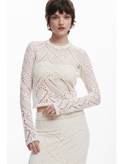 Dámská halenka DESIGUAL 25SWTKAM 1001 TS DENIS (velikost L)