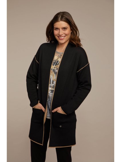 Dámský svetr HAJO 19390 100 D Longstrickjacke 2-Tone (velikost 44)