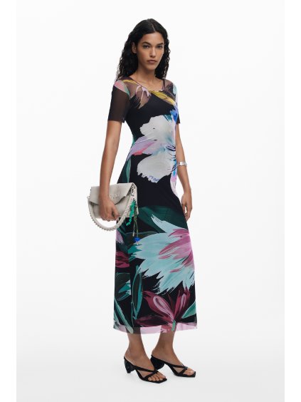 Dámské zimní šaty DESIGUAL 25WWVK19 2000 VEST BERNADETTE (velikost L)