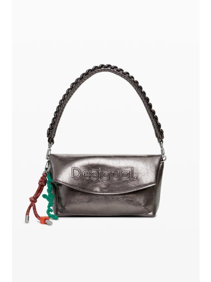 Dámská kabelka DESIGUAL 25WAXPAQ 9225 BAG HALF LOGO TROKEL DARK SILVER (velikost U)