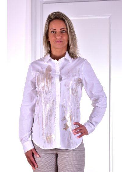 Dámská košile VALENTINAS 151 White gold (velikost XS)