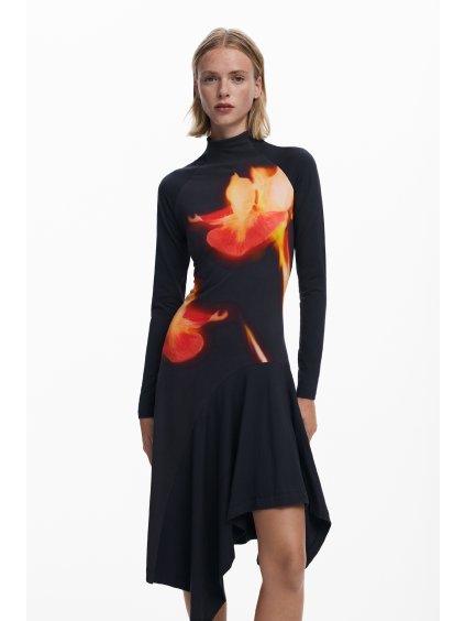 Dámské zimní šaty DESIGUAL 25WWVK40 2000 VEST MILA (velikost XL)