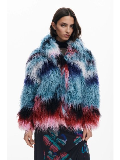 Dámský fashion kabát DESIGUAL 25WWEW02 9019 COAT CLOUD LACROIX (velikost S)