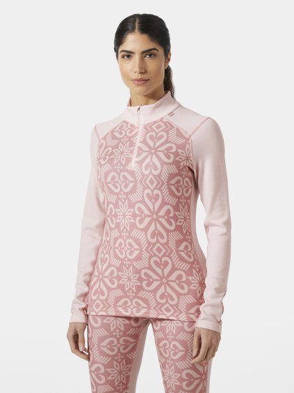 Dámské funkční triko HELLY HANSEN 49410 82 W LIFA MERINO MIDW GRA 1/2 ZIP (velikost XS)