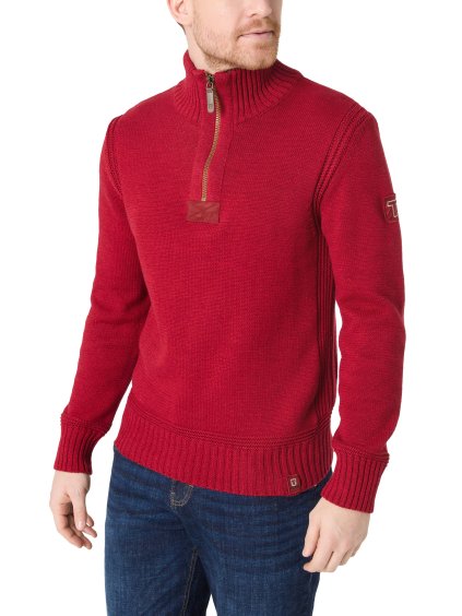 Pánský svetr TIMEZONE 28-10233-01-9020 5843 Heavy Knit Seamans Troyer (velikost M)