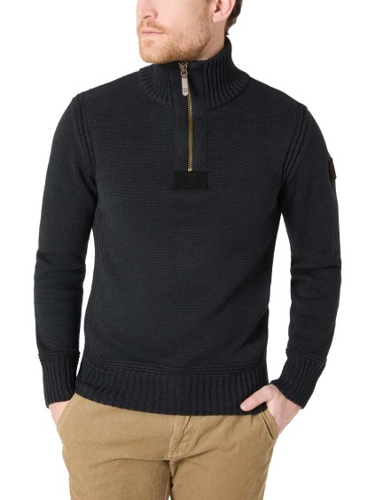 Pánský svetr TIMEZONE 28-10233-01-9020 9032 Heavy Knit Seamans Troyer (velikost M)