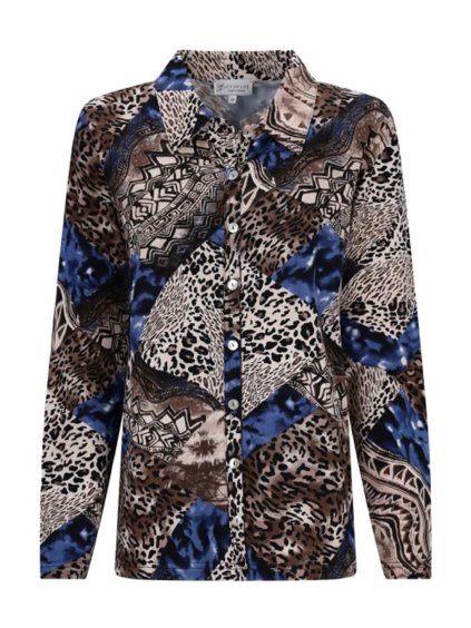 Dámská halenka HAJO 10603 990 D Jerseybluse durchgehende KL (velikost 46)