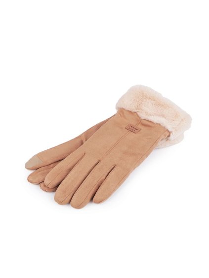 Dámské rukavice KERBO Rukavice s kožešinou 486 1 dotyk (velikost U)