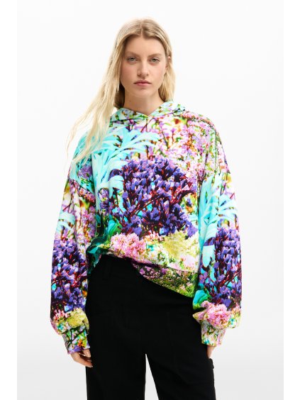 Dámská mikina DESIGUAL 26SWSK10 2000 SWEAT OLIVER (velikost S)